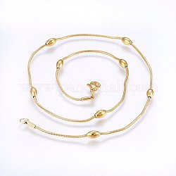 304 Stainless Steel Ball Chain Necklaces, with Lobster Claw Clasps, Golden, 16.9 inch(43cm), 1.3~4mm