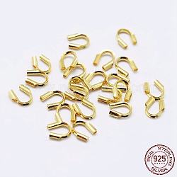 925 guardiano filo d'argento, oro, 4.5x4x1mm, Foro: 0.6 mm