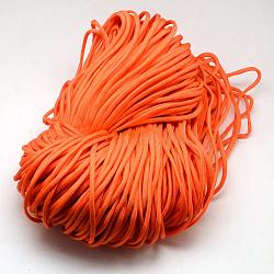7 Inner Cores Polyester & Spandex Cord Ropes, Solid Color, for Rope Bracelets Making, Dark Orange, 4~5mm, about 109.36 yards(100m)/bundle, 420~500g/bundle