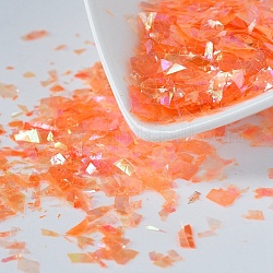 Paillettes / paillette di caramelle di plastica, riempitivo in resina uv, per la realizzazione di gioielli in resina epossidica, arancio rosso, 2~20x2~16mm, su 20 g / borsa