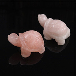 Резные фигурки целебных черепах из натурального розового кварца, статуи камней рейки для балансировки энергии медитативной терапии, 41.5x28.5x21 мм