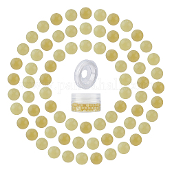 Ensembles de fabrication de bracelets stretch SunnyClue DIY, inclure des perles rondes en jade citron naturel, Fil cristal, fil élastique, perles: 6~6.5 mm, Trou: 0.8~1mm, 200 pcs / boîte