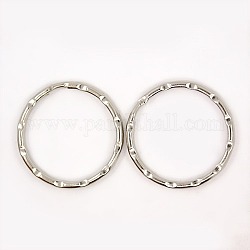 Anelli portachiavi di ferro, accessori di chiusura portachiavi, platino, 30x2mm, 26mm diametro interno 
