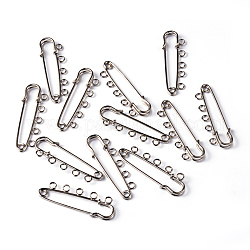 Eisen Kilt Pins, Platin Farbe, ca. 16 mm breit, 50 mm lang, Bohrung: 3 mm