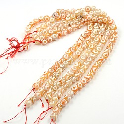 Dyed Natural Agate Bead Strands, Faceted Round, Orange, 10mm, Hole: 1mm, about 39pcs/strand, 15.3inch