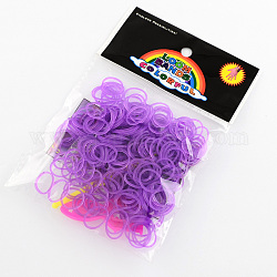 Order Luck Bag for Order Weight is 9500g~10000g, Neon Rubber Loom Bands Accessories, Dark Violet, 110x90x13mm