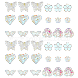 Perline di vetro trasparente pandahall elite, ab colore placcato, forme misto, chiaro ab, 180pcs/scatola