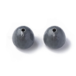 Abalorios acrílicos opacos, facetados, lágrima, gris, 15x14.5mm, agujero: 2 mm, aproximamente 243 unidades / 500 g