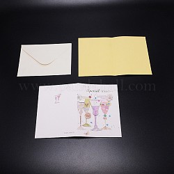 (распродажа) наборы поздравительных открыток с конвертами и цветочными узорами, на день матери день святого валентина день рождения день благодарения, шаблон чашки, 131x177x0.4 мм