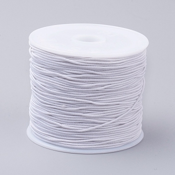 Corde elastiche, corda elastica, per bracciali, collane, creazione di gioielli, bianco, 0.6mm, circa 37.18~40.46 iarde (34~37 m)/rotolo