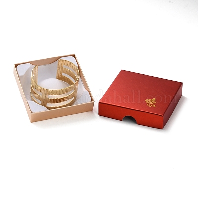 Подарочные коробки для хранения с принтом цветка розы из бумаги для одного браслета CON-H022-01-1