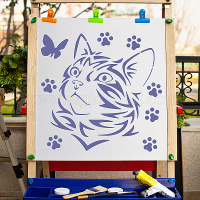Paw Print Stencil Large Wall Stencils for Painting On Wood, Cat Dog Paw  Template 12x12 inch Reusable Giant Wood Burning Stencils and Patterns  Projects