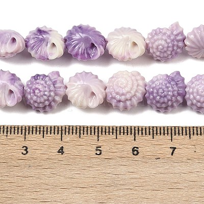 Нити синтетических бусин&nbsp;SHEL-Z003-04C-01-1