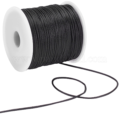 Wholesale SUNNYCLUE 1 Roll 70m Satin Rattail Cord 1mm Silk Trim