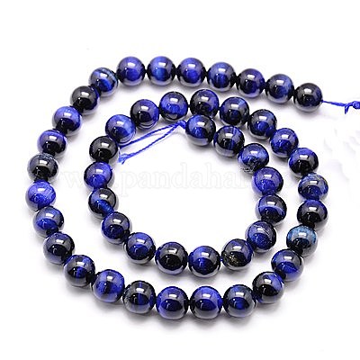 Chapelets de perles d'œil de tigre naturel&nbsp;G-G544-6mm-04-1