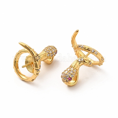 Стойка покрытие латунь микро паве кубический цирконий чашка колышек поручни KK-K165-31G-1