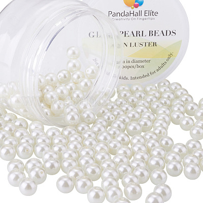 8mm Round Glass Beads for Jewelry Making Round Bead 200 pcs