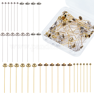 Wholesale PH PandaHall 6 Styles Head Pin Needles 