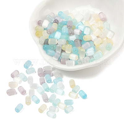 25 г двухцветных стеклянных цилиндрических бусин&nbsp;SEED-YW0003-17-1