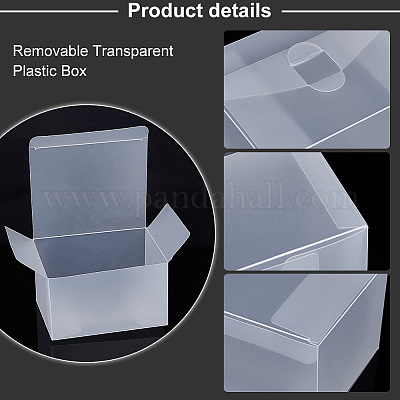 Abnehmbare transparente Kunststoffbox&nbsp;CON-WH0085-46-1
