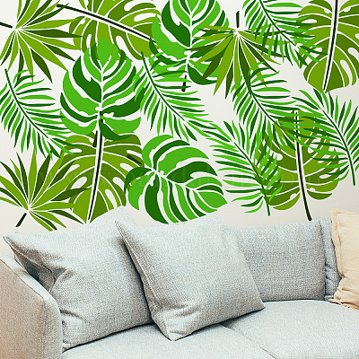 Wholesale FINGERINSPIRE Tropical Leaves Stencil 11.8x11.8 inch Palm Fern  Leaf Stencils Plastic Large Leaves Pattern Stencil Reusable DIY Art and Craft  Stencils for Painting on Walls Canvas DIY Craft Home Decor 