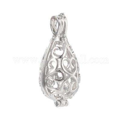 Полые медные Locket подвески KK-K124-11P-NR-1