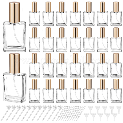 30 шт. стеклянные флаконы для духов с ПП-пластиком&nbsp;AJEW-GA0009-21-1