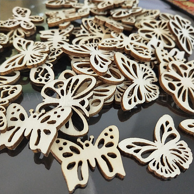 Buy Wholesale China Unfinished Wooden Cutouts Butterfly Wood