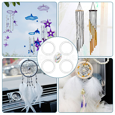 Wholesale GORGECRAFT 4 Pack Wind Chime Supplies Top Ring Transparent Top  Circles of Wind Chime Wind Chime Making Supplies Acrylic O Ring with 1 Roll  Elastic Thread for Outdoor Home Garden Patio 