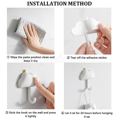 Wholesale GORGECRAFT 9pcs Adhesive Wall Hooks Utility Hook Heavy Duty Moon  Clouds Wall Hangers 3 Colors Sky Theme Traceless Adhesive Wall Hooks for  Robe Towel Keys Bags Decorative Backpack Hat Scarf Belt 
