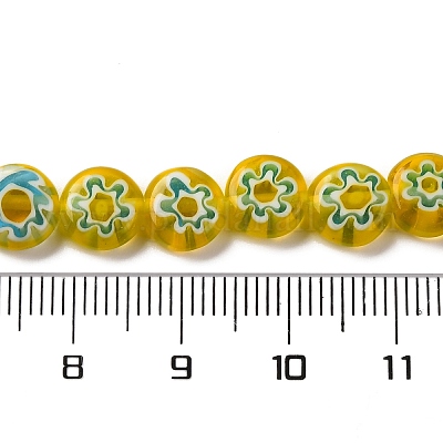 Ручной работы millefiori стеклянные бусины нитки LAMP-G164-12B-1