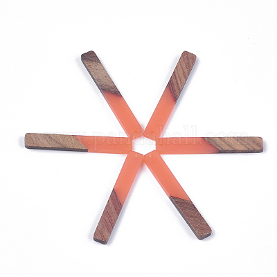 Большие подвески из смолы и ореха&nbsp;RESI-S358-39C-1