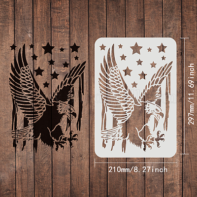 American Flag Stencil Template Reusable with Multiple Sizes Available
