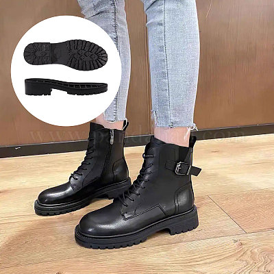 Suola in gomma antiscivolo in silicone per scarpe con tacco, suola di  riparazione in grana rialzata resistente all usura per scarpe, nero,