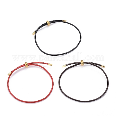 Регулируемые браслеты-слайдеры из искусственной кожи BJEW-F412-05G-1