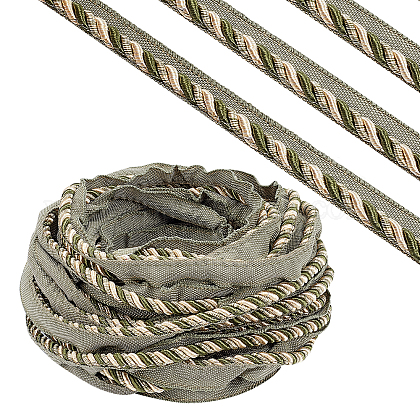 PandaHall 27Yard/25m Twisted Lip Cord Trim OCOR-WH0074-21-1