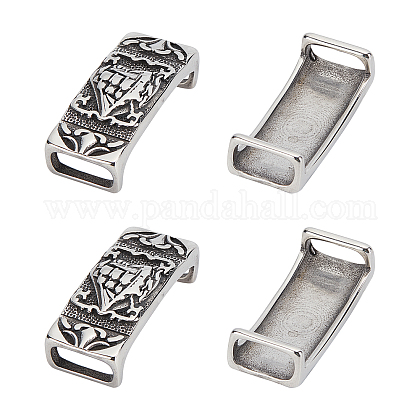 Unicraftale 304 Stainless Steel Slide Charms STAS-UN0017-28AS-1