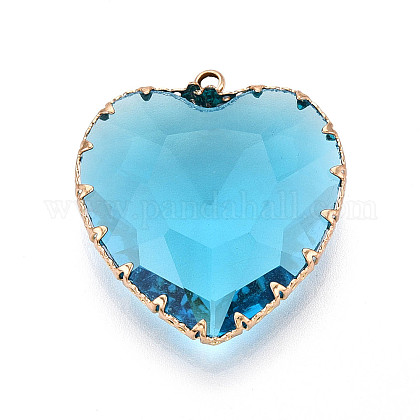 PH PandaHall 120pz Ciondoli a Goccia di Cristallo 15 Colori Ciondoli in Vetro Trasparente, 14mm Pendenti a Goccia con Filo D'Argento Avvolto per La Creazione di Gioielli Collana Orecchini