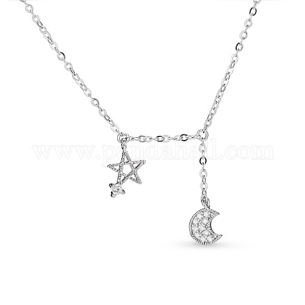 Collana con pendente in argento sterling placcato rodio Shegrace Fashion JN81A-1