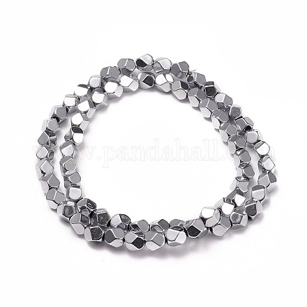 Chapelets de perles en hématite synthétique sans magnétiques G-I260-06A-01-1