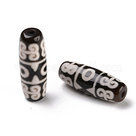 Tibetan Style dZi Beads X-TDZI-E004-30-1