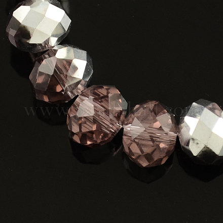 Chapelets de perles en verre électroplaqué X-GR8MMY-02S-1