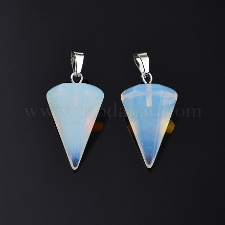 Cône / spike / pendule pendentifs en pierre d'opalite G-R278-85-1