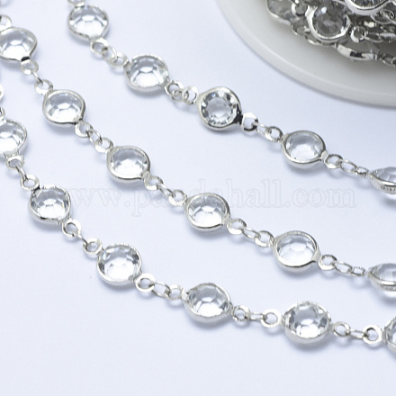 Chaînes de perles de verre faites à la main de 3.28 pied X-CHC-P005-07P-1