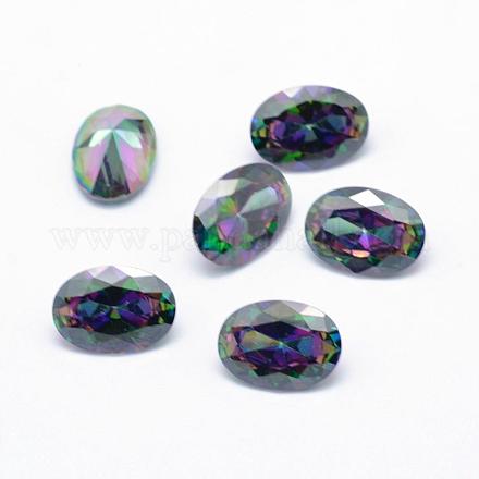 Cubic Zirconia Pointed Back Cabochons ZIRC-L066-14x10mm-001-1