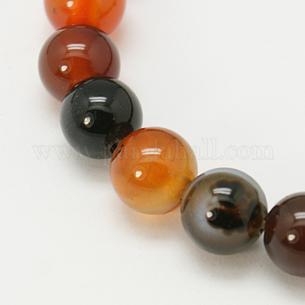 Chapelets de perles d'agate naturelle G-G390-8mm-06-1