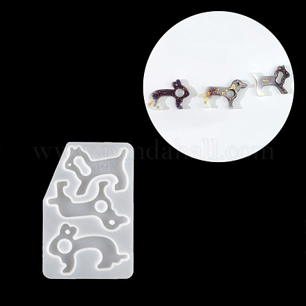 Stampi in silicone alimentare senza contatto con apriporta a forma di cane e coniglio DIY-K025-15-1