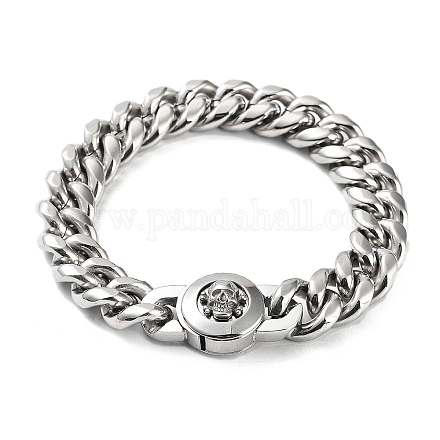 304 bracelets à maillons cubains en acier inoxydable pour hommes et femmes BJEW-D031-14P-1
