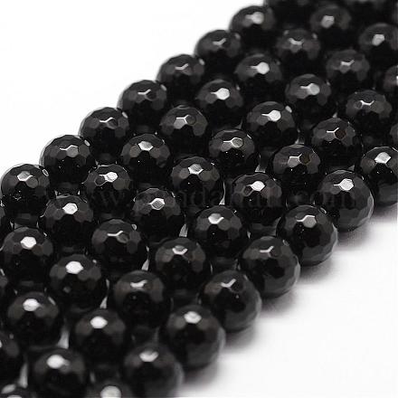 Natural Black Onyx Beads Strands G-D840-22-8mm-1