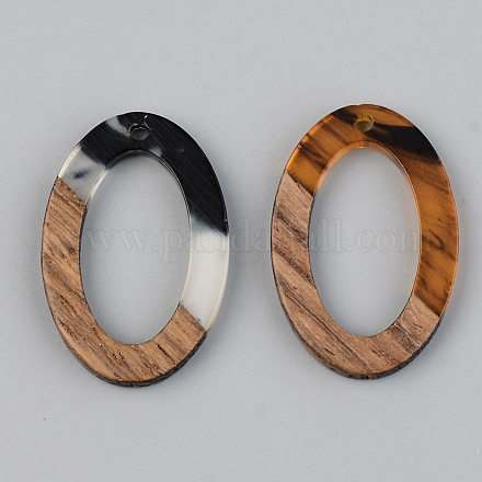 Colgantes de resina y madera de nogal X-RESI-S389-022A-A02-1